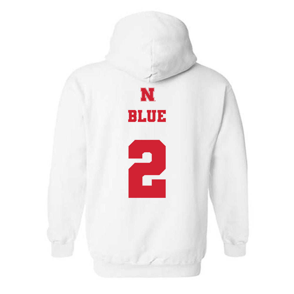 Nebraska - NCAA Men's Basketball : Kendall Blue - Generic Shersey Hooded Sweatshirt-1