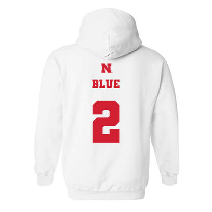Nebraska - NCAA Men's Basketball : Kendall Blue - Generic Shersey Hooded Sweatshirt-1