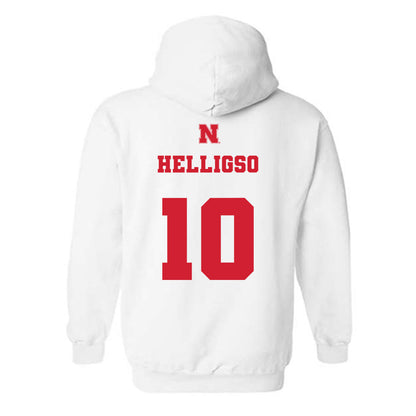 Nebraska - NCAA Baseball : Hogan Helligso - Generic Shersey Hooded Sweatshirt-1