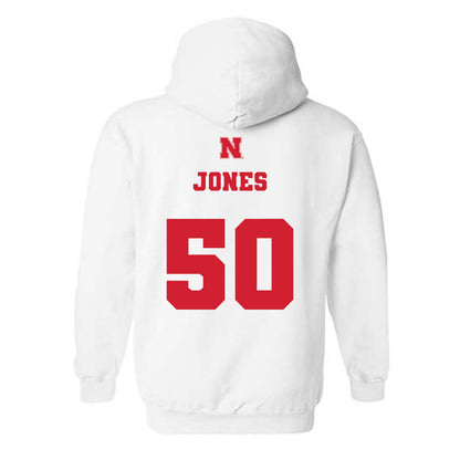 Nebraska - NCAA Football : Christian Jones - Generic Shersey Hooded Sweatshirt-1
