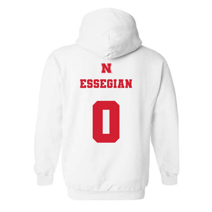 Nebraska - NCAA Men's Basketball : Connor Essegian - Generic Shersey Hooded Sweatshirt-1