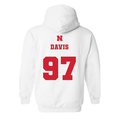 Nebraska - NCAA Football : Keona Davis - Generic Shersey Hooded Sweatshirt-1
