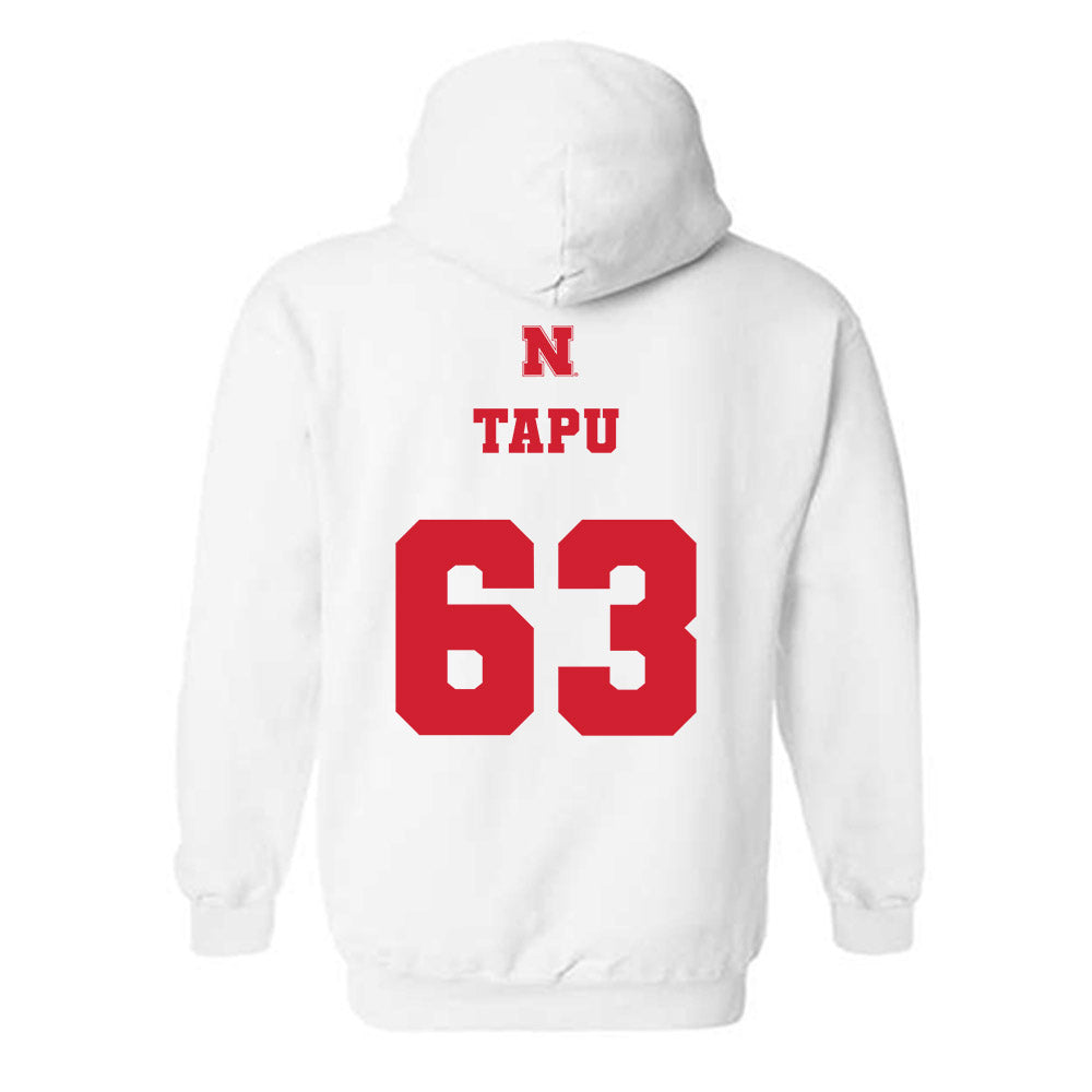 Nebraska - NCAA Football : Brian Tapu - Generic Shersey Hooded Sweatshirt-1