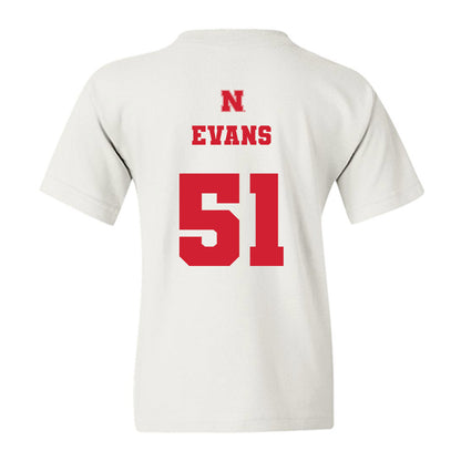 Nebraska - NCAA Football : Justin Evans - Generic Shersey Youth T-Shirt-1