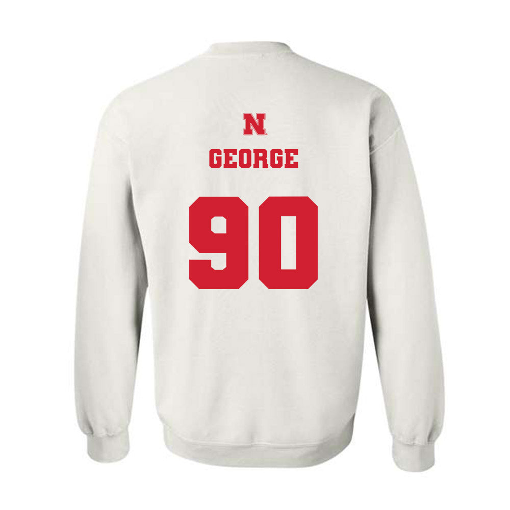 Nebraska - NCAA Football : Jaylen George - Generic Shersey Crewneck Sweatshirt-1