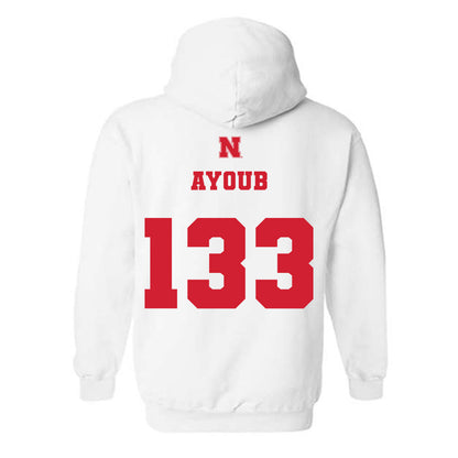 Nebraska - NCAA Wrestling : Omar Ayoub - Generic Shersey Hooded Sweatshirt-1