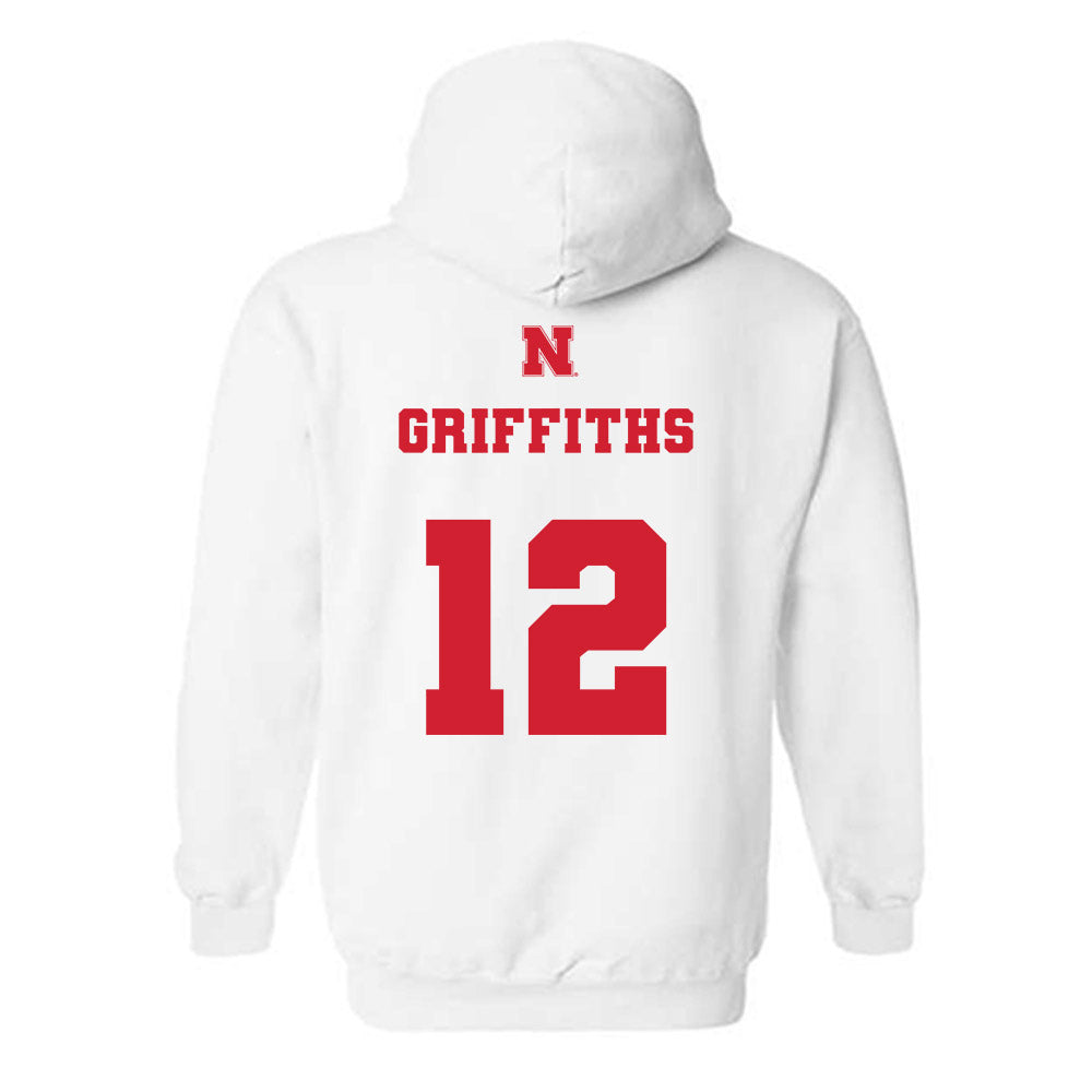 Nebraska - NCAA Men's Basketball : Gavin Griffiths - Generic Shersey Hooded Sweatshirt