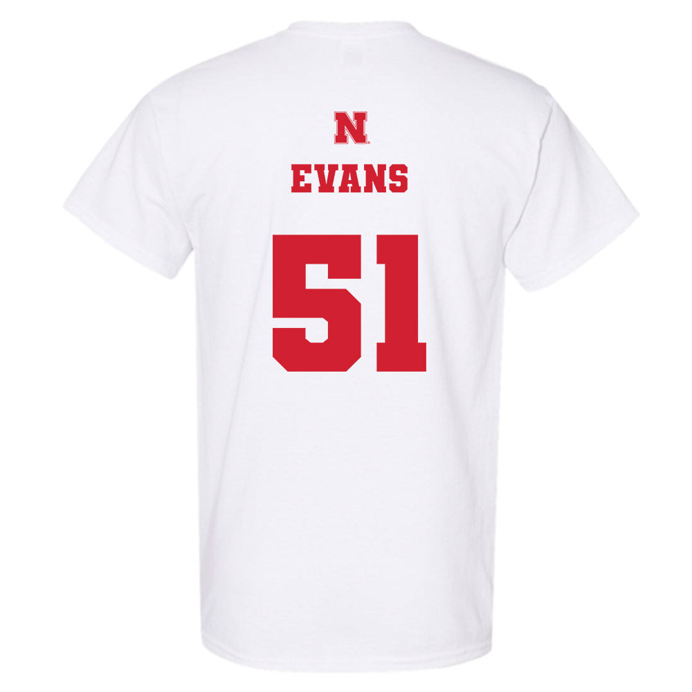 Nebraska - NCAA Football : Justin Evans - Generic Shersey T-Shirt-1
