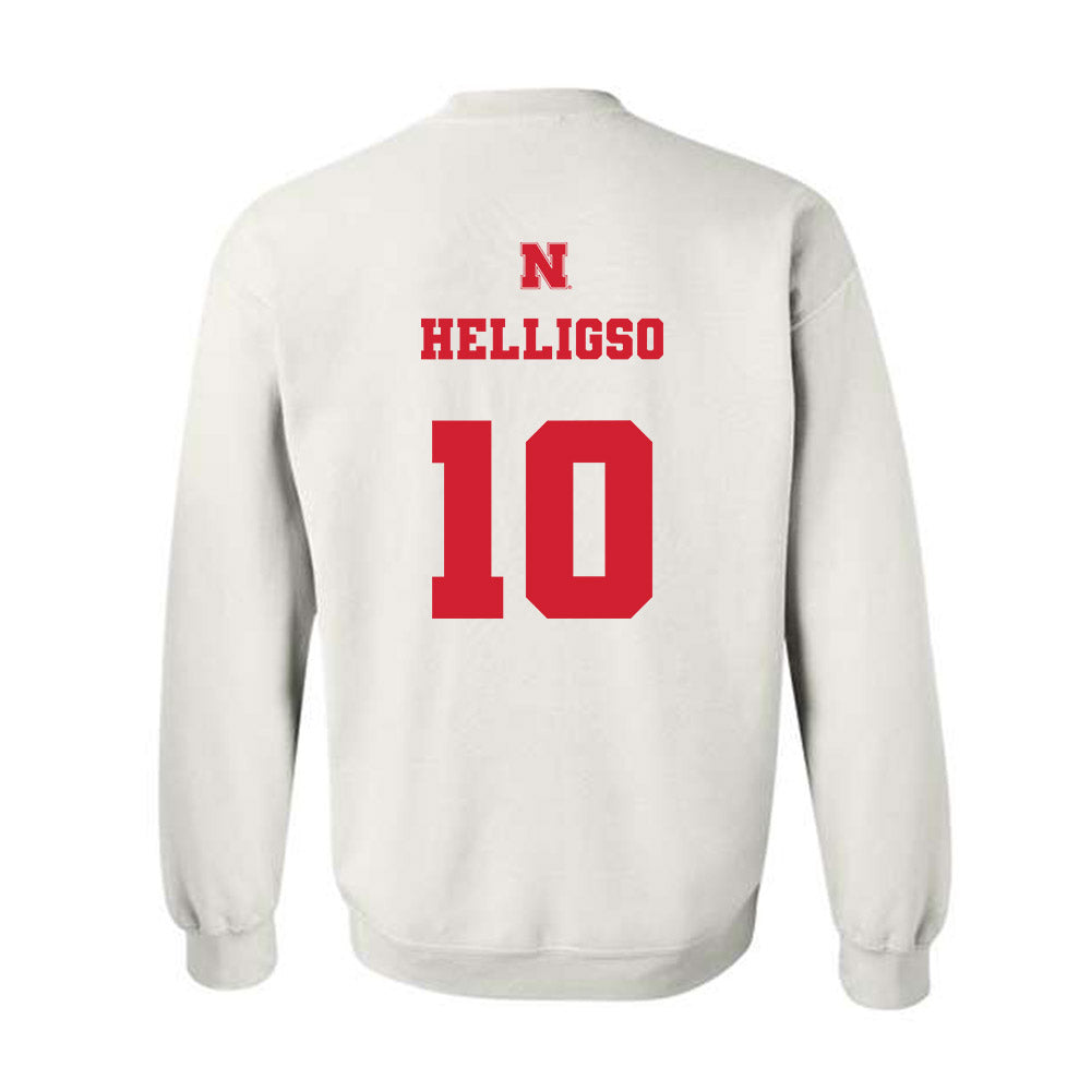 Nebraska - NCAA Baseball : Hogan Helligso - Generic Shersey Crewneck Sweatshirt-1