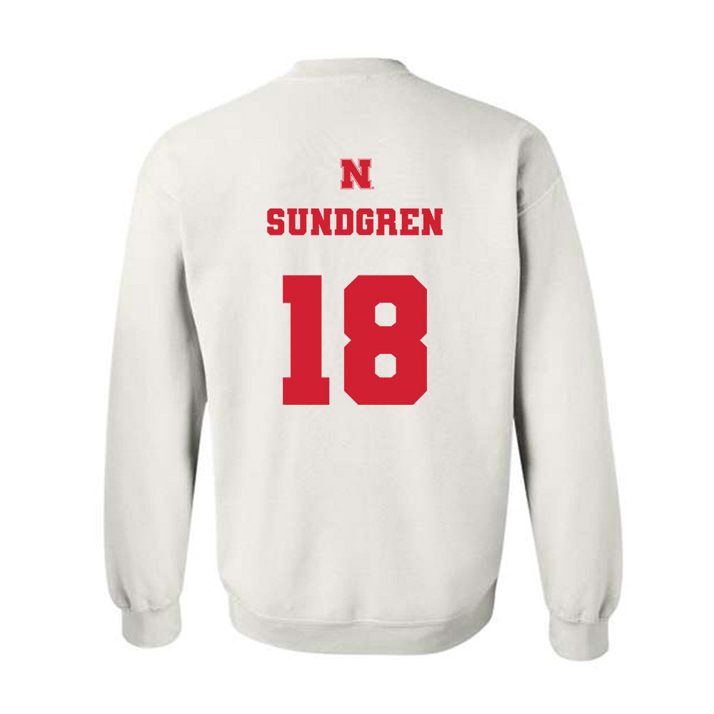 Nebraska - NCAA Baseball : Kanon Sundgren - Generic Shersey Crewneck Sweatshirt-1