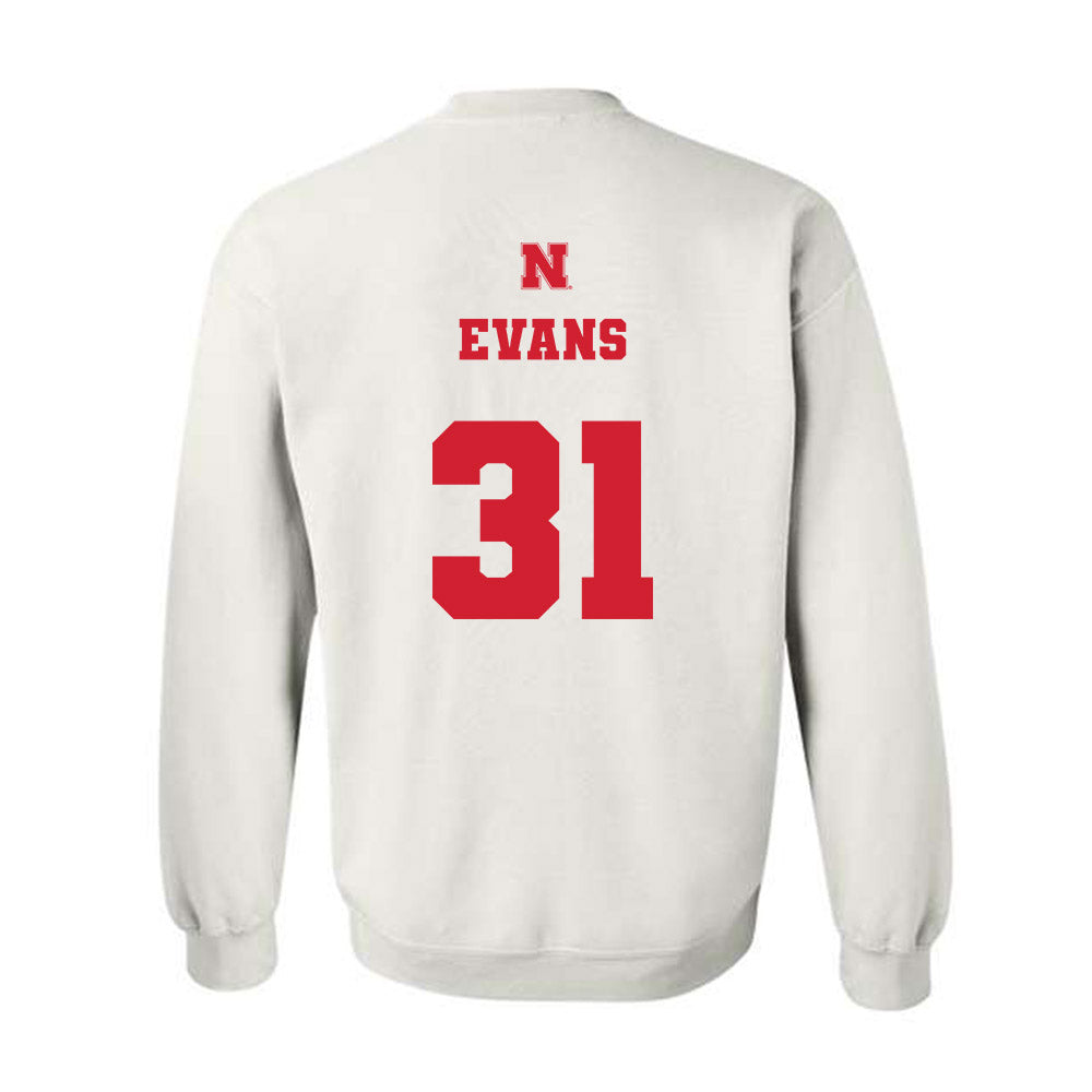 Nebraska - NCAA Football : Ryker Evans - Generic Shersey Crewneck Sweatshirt