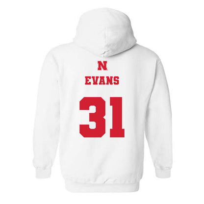 Nebraska - NCAA Football : Ryker Evans - Generic Shersey Hooded Sweatshirt