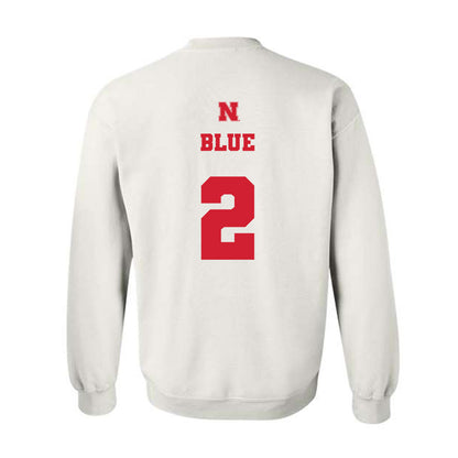 Nebraska - NCAA Men's Basketball : Kendall Blue - Generic Shersey Crewneck Sweatshirt-1