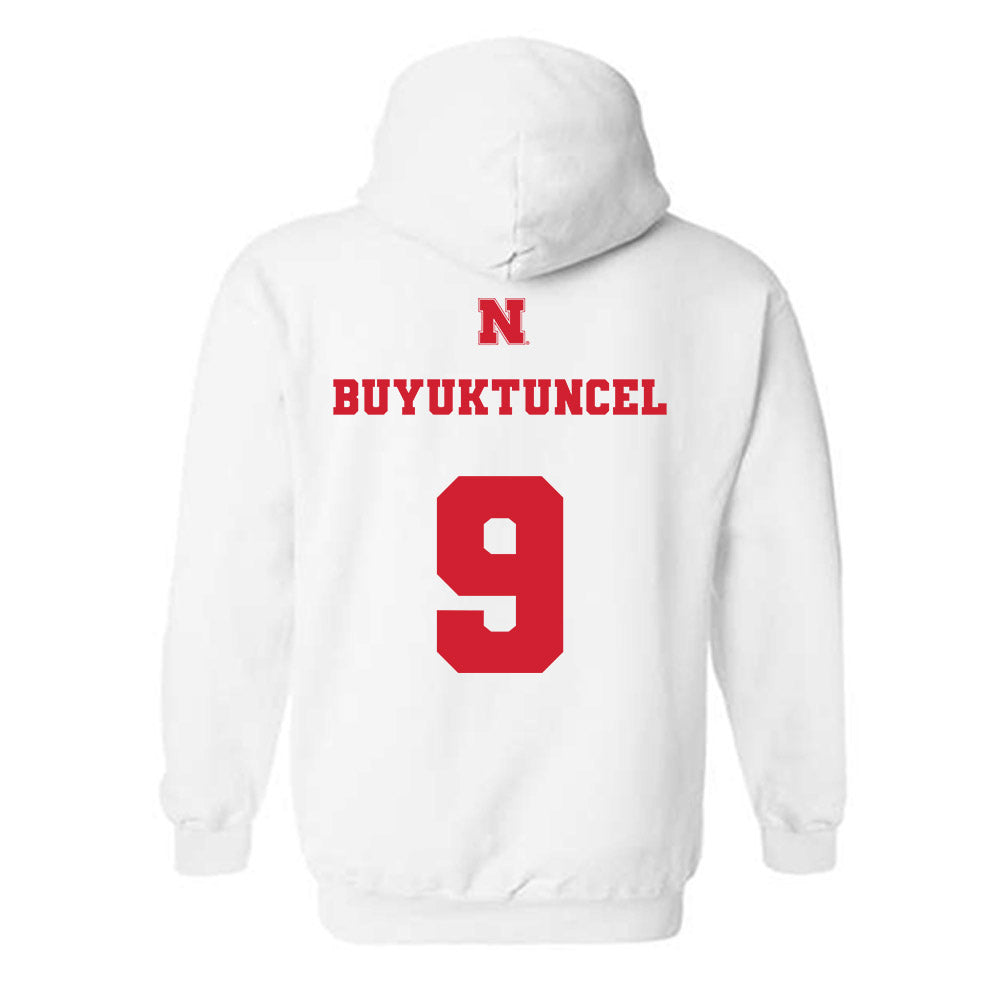 Nebraska - NCAA Men's Basketball : Berke Buyuktuncel - Generic Shersey Hooded Sweatshirt-1