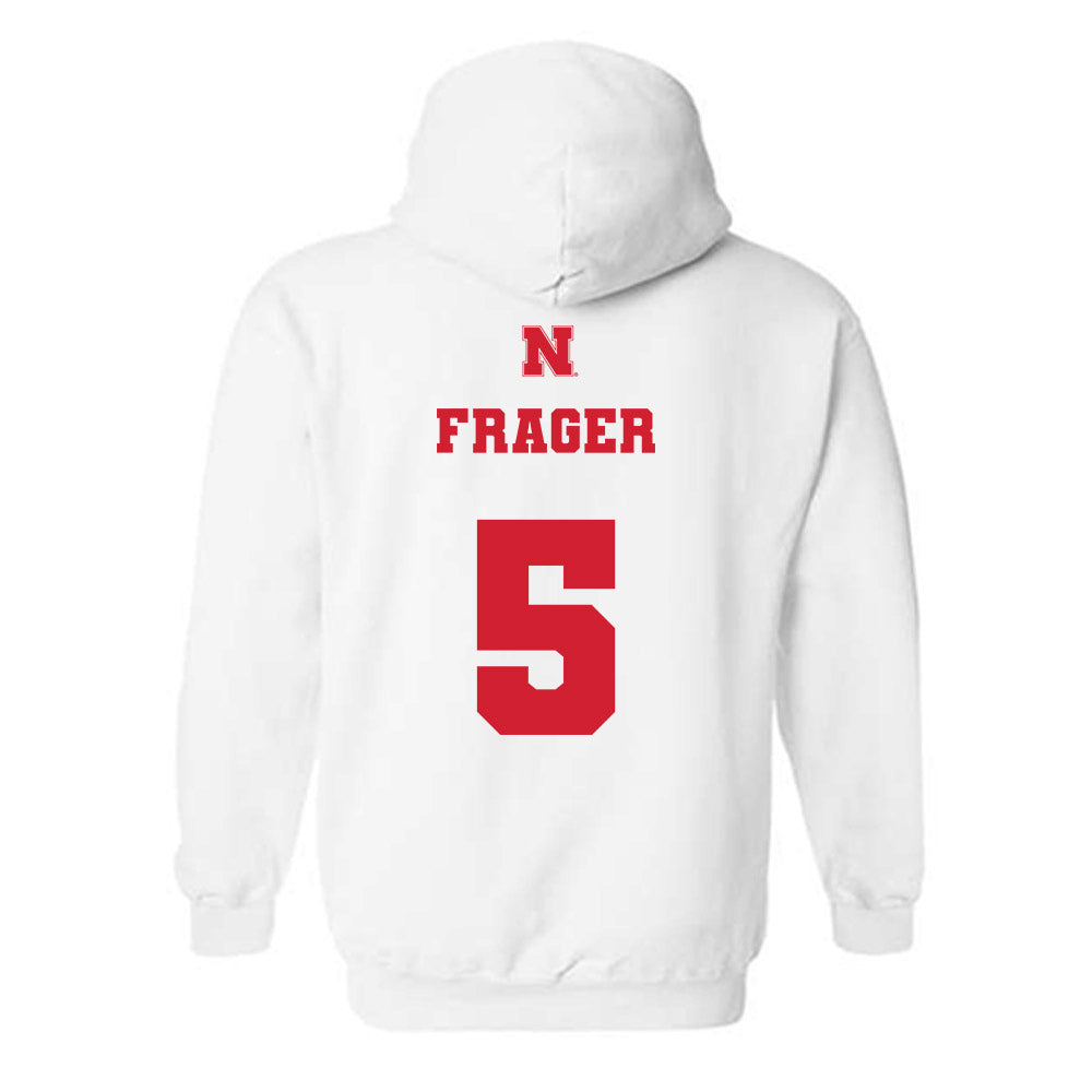 Nebraska - NCAA Men's Basketball : Braden Frager - Generic Shersey Hooded Sweatshirt