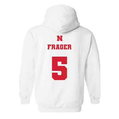 Nebraska - NCAA Men's Basketball : Braden Frager - Generic Shersey Hooded Sweatshirt