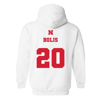 Nebraska - NCAA Men's Basketball : Justin Bolis - Generic Shersey Hooded Sweatshirt