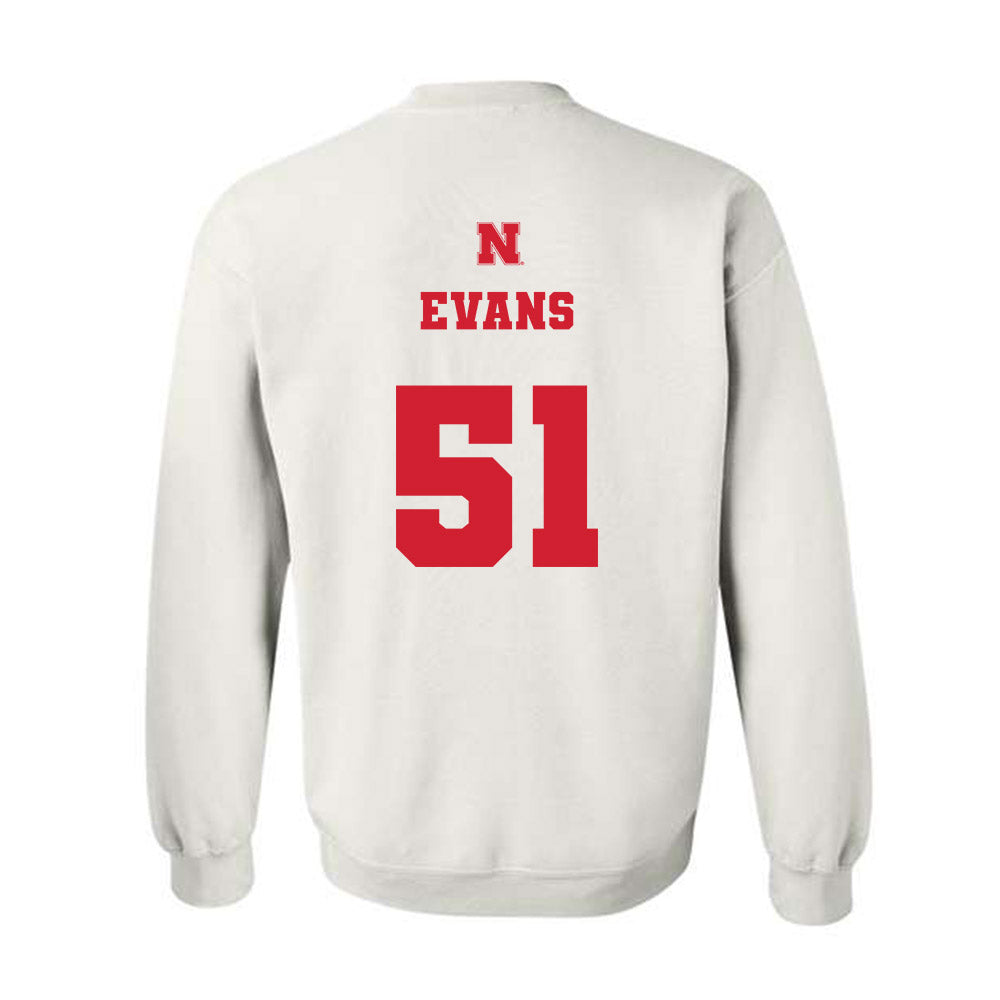 Nebraska - NCAA Football : Justin Evans - Generic Shersey Crewneck Sweatshirt-1