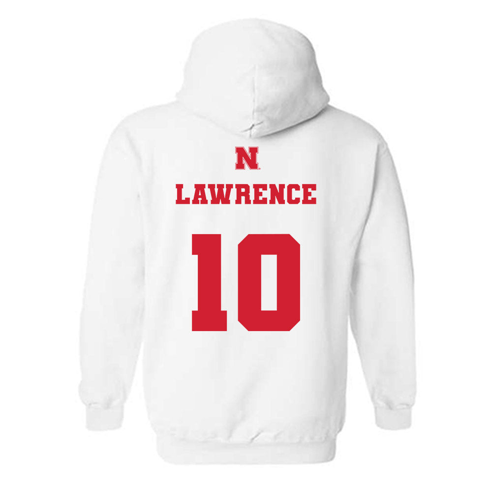 Nebraska - NCAA Men's Basketball : Jamarques Lawrence - Generic Shersey Hooded Sweatshirt-1