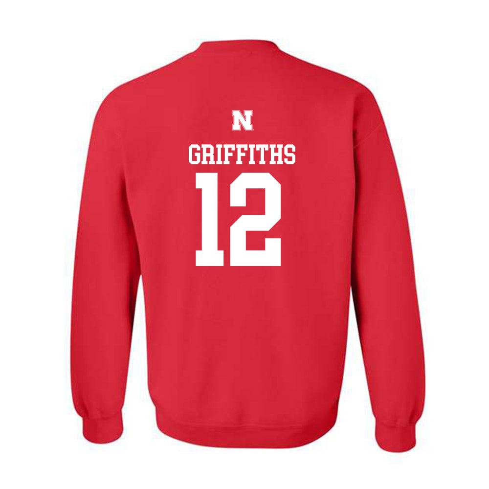 Nebraska - NCAA Men's Basketball : Gavin Griffiths - Generic Shersey Crewneck Sweatshirt