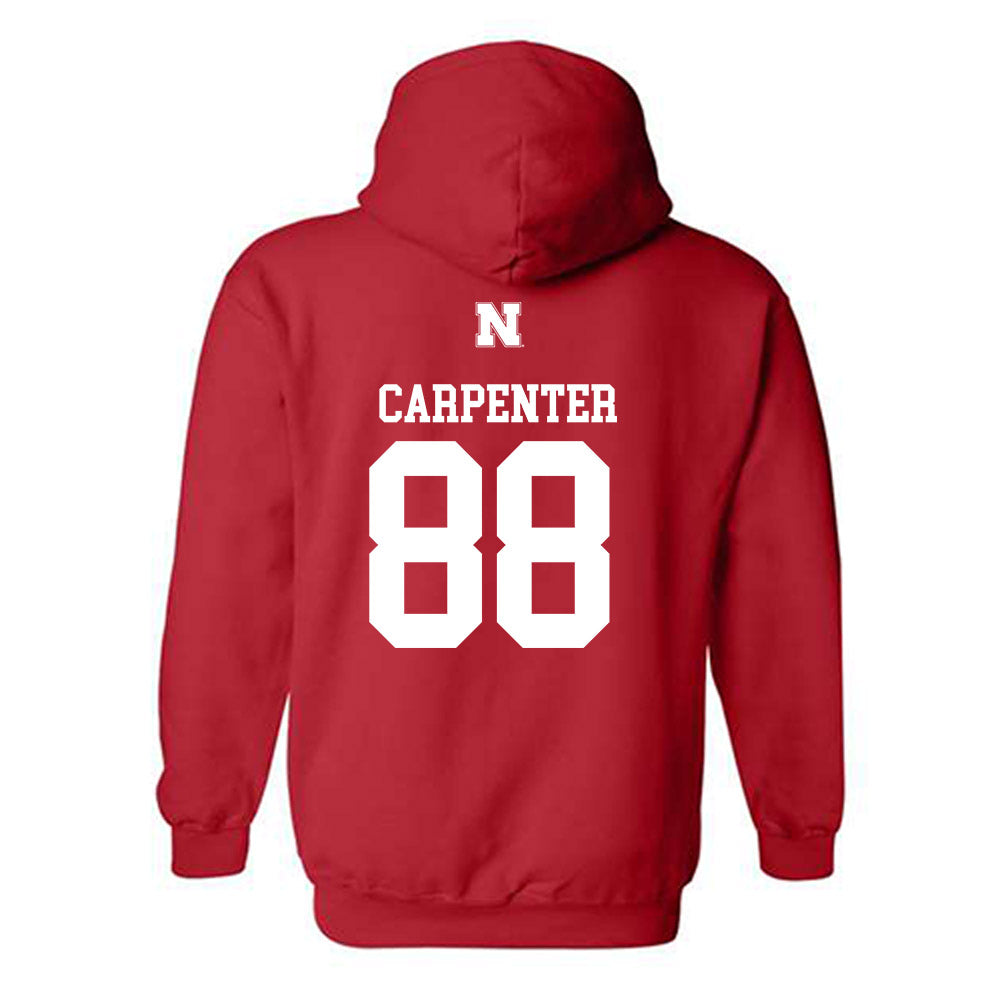 Nebraska - NCAA Football : Jackson Carpenter - Generic Shersey Hooded Sweatshirt-1