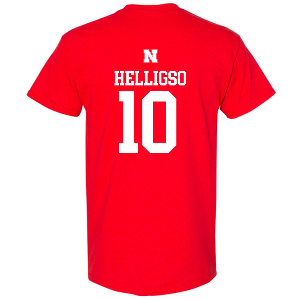 Nebraska - NCAA Baseball : Hogan Helligso - Generic Shersey T-Shirt-1