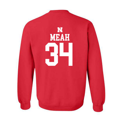 Nebraska - NCAA Men's Basketball : Braxton Meah - Generic Shersey Crewneck Sweatshirt