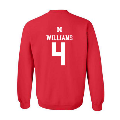Nebraska - NCAA Women's Soccer : Karli Williams - Generic Shersey Crewneck Sweatshirt-1
