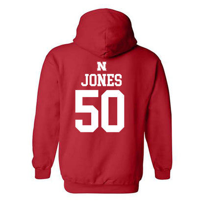 Nebraska - NCAA Football : Christian Jones - Generic Shersey Hooded Sweatshirt-1