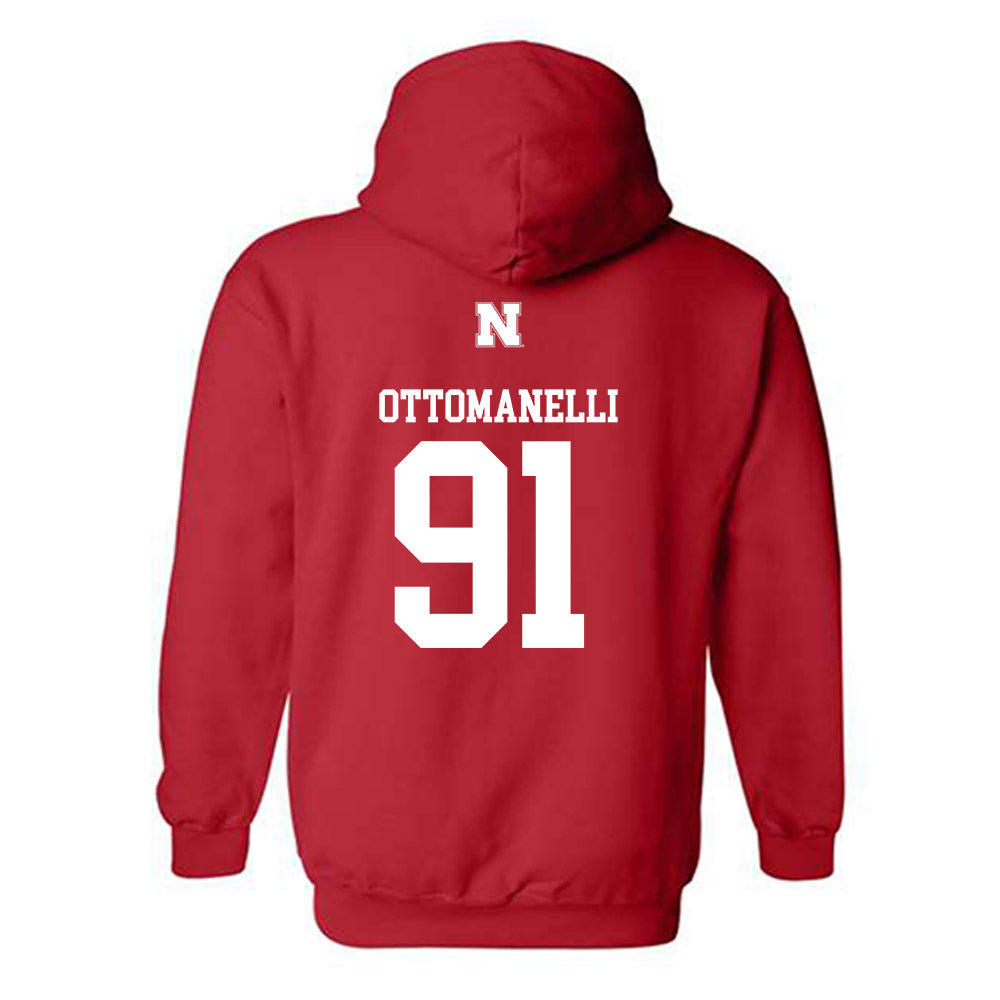 Nebraska - NCAA Football : Nico Ottomanelli - Generic Shersey Hooded Sweatshirt