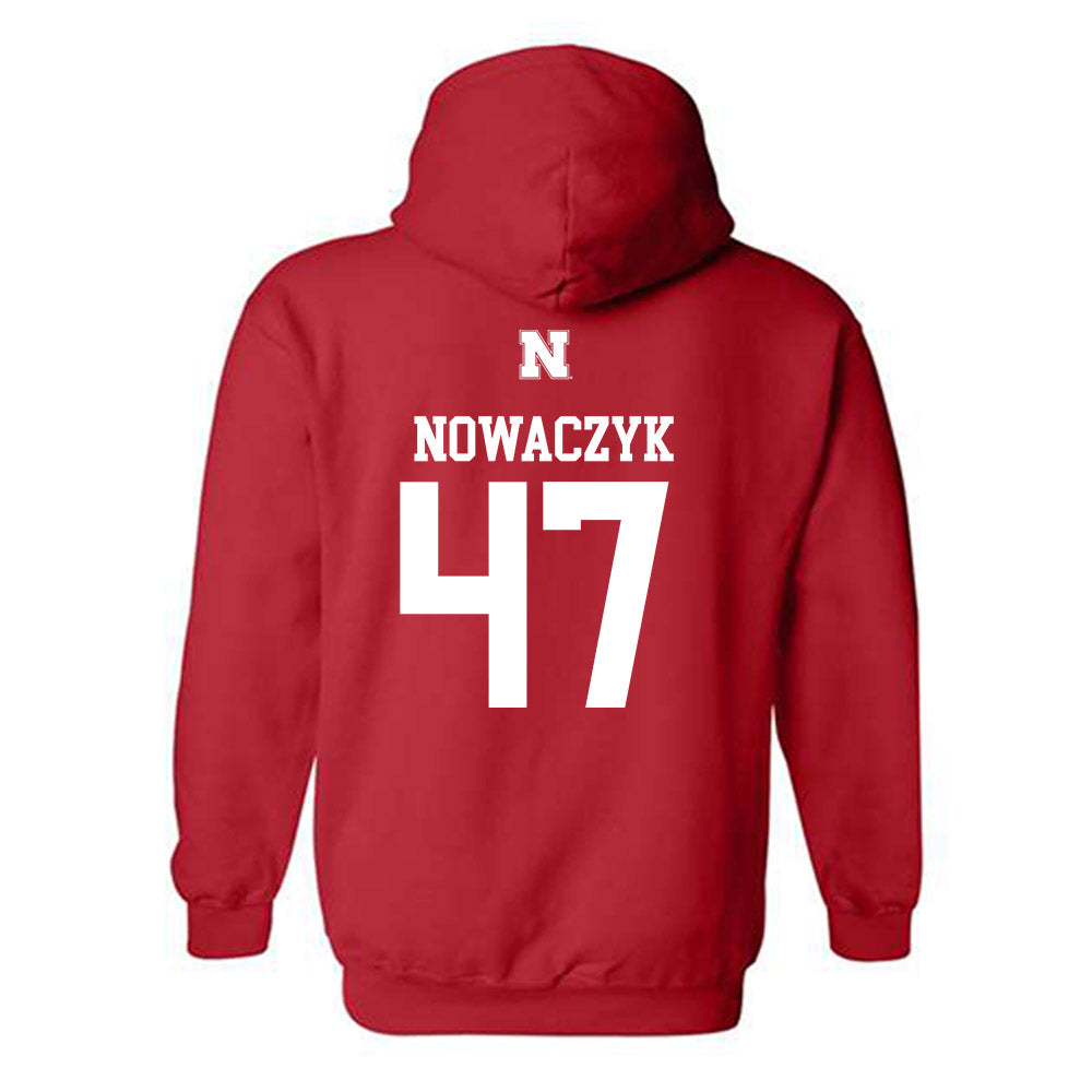 Nebraska - NCAA Baseball : Colin Nowaczyk - Generic Shersey Hooded Sweatshirt-1