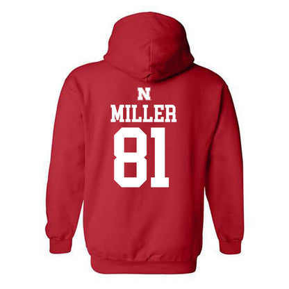 Nebraska - NCAA Football : Hayes Miller - Generic Shersey Hooded Sweatshirt