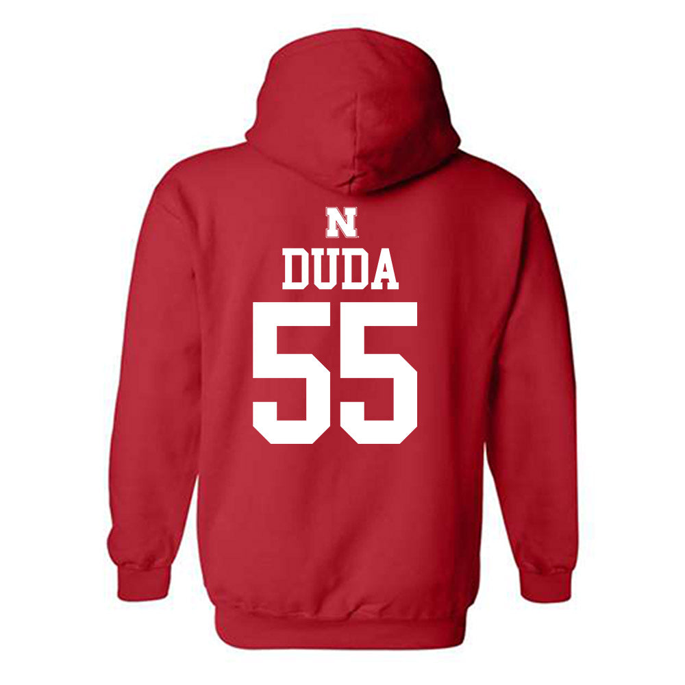 Nebraska - NCAA Football : Ethan Duda - Generic Shersey Hooded Sweatshirt-1