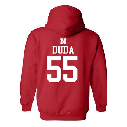 Nebraska - NCAA Football : Ethan Duda - Generic Shersey Hooded Sweatshirt-1