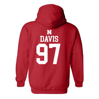 Nebraska - NCAA Football : Keona Davis - Generic Shersey Hooded Sweatshirt-1