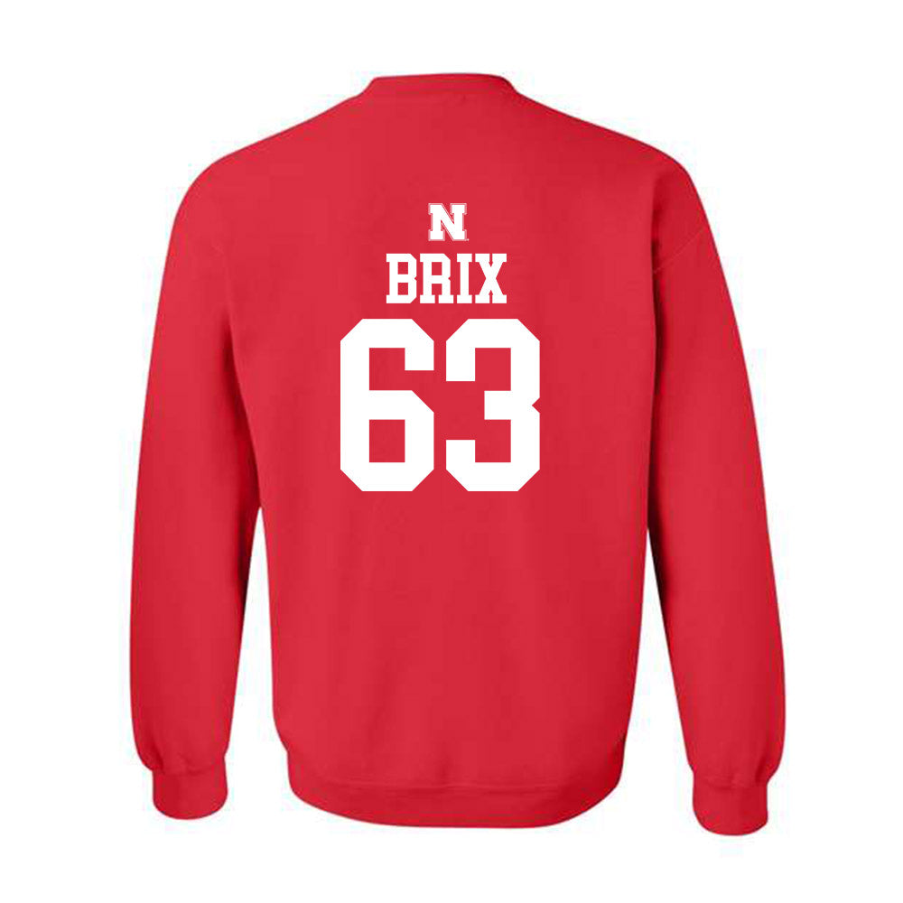 Nebraska - NCAA Football : Grant Brix - Generic Shersey Crewneck Sweatshirt