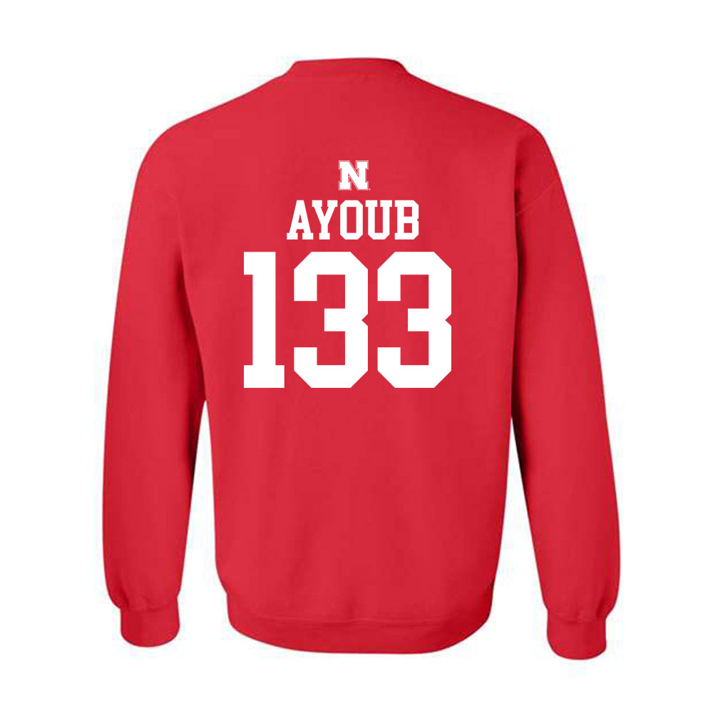 Nebraska - NCAA Wrestling : Omar Ayoub - Generic Shersey Crewneck Sweatshirt-1