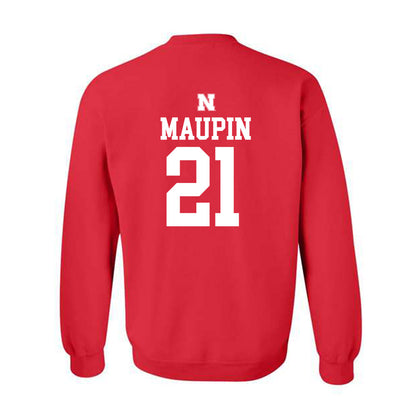 Nebraska - NCAA Women's Basketball : Eliza Maupin - Generic Shersey Crewneck Sweatshirt-1