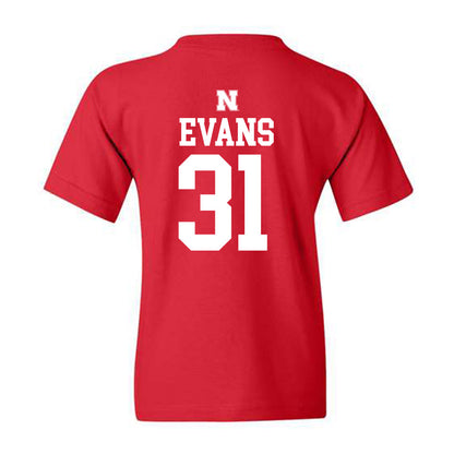 Nebraska - NCAA Football : Ryker Evans - Generic Shersey Youth T-Shirt