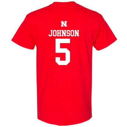 Nebraska - NCAA Women's Basketball : Claire Johnson - Generic Shersey T-Shirt-1