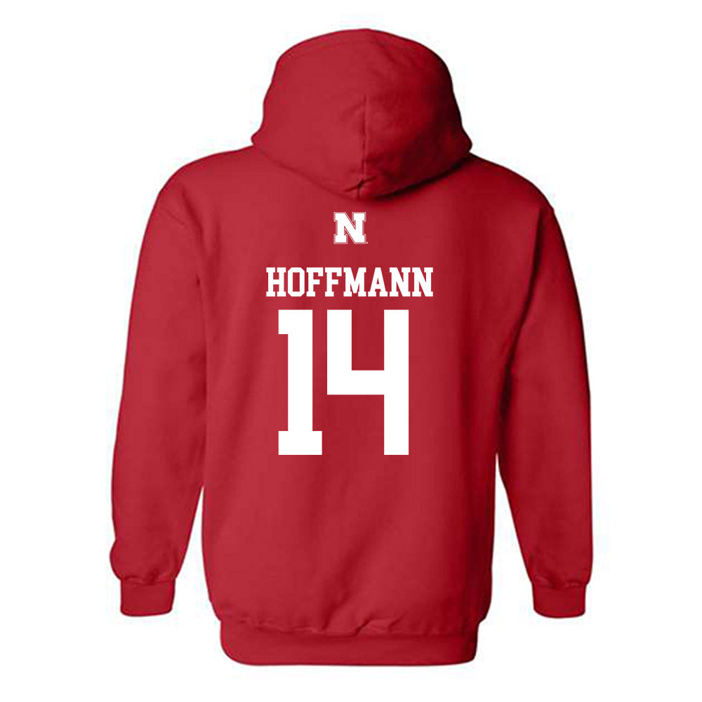 Nebraska - NCAA Softball : Kacie Hoffmann - Generic Shersey Hooded Sweatshirt-1