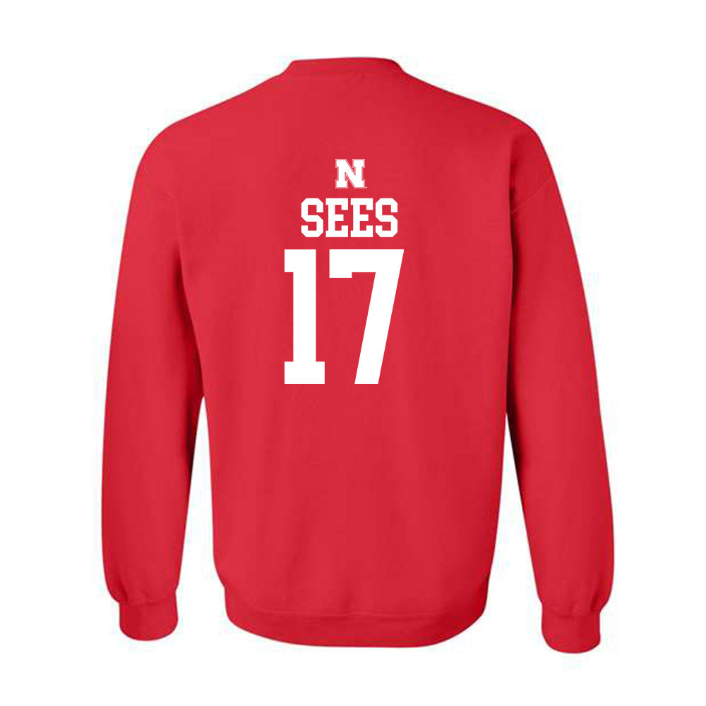 Nebraska - NCAA Women's Soccer : Jo Sees - Generic Shersey Crewneck Sweatshirt-1