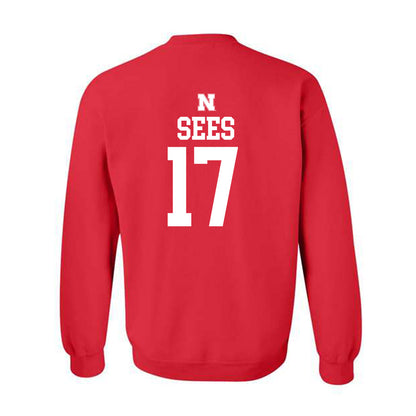Nebraska - NCAA Women's Soccer : Jo Sees - Generic Shersey Crewneck Sweatshirt-1