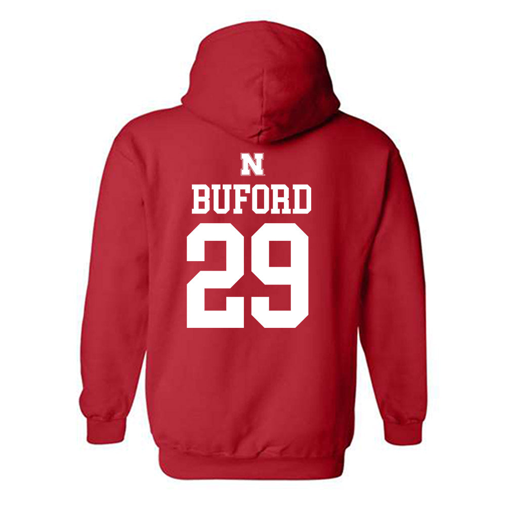 Nebraska - NCAA Football : Mario Buford - Generic Shersey Hooded Sweatshirt