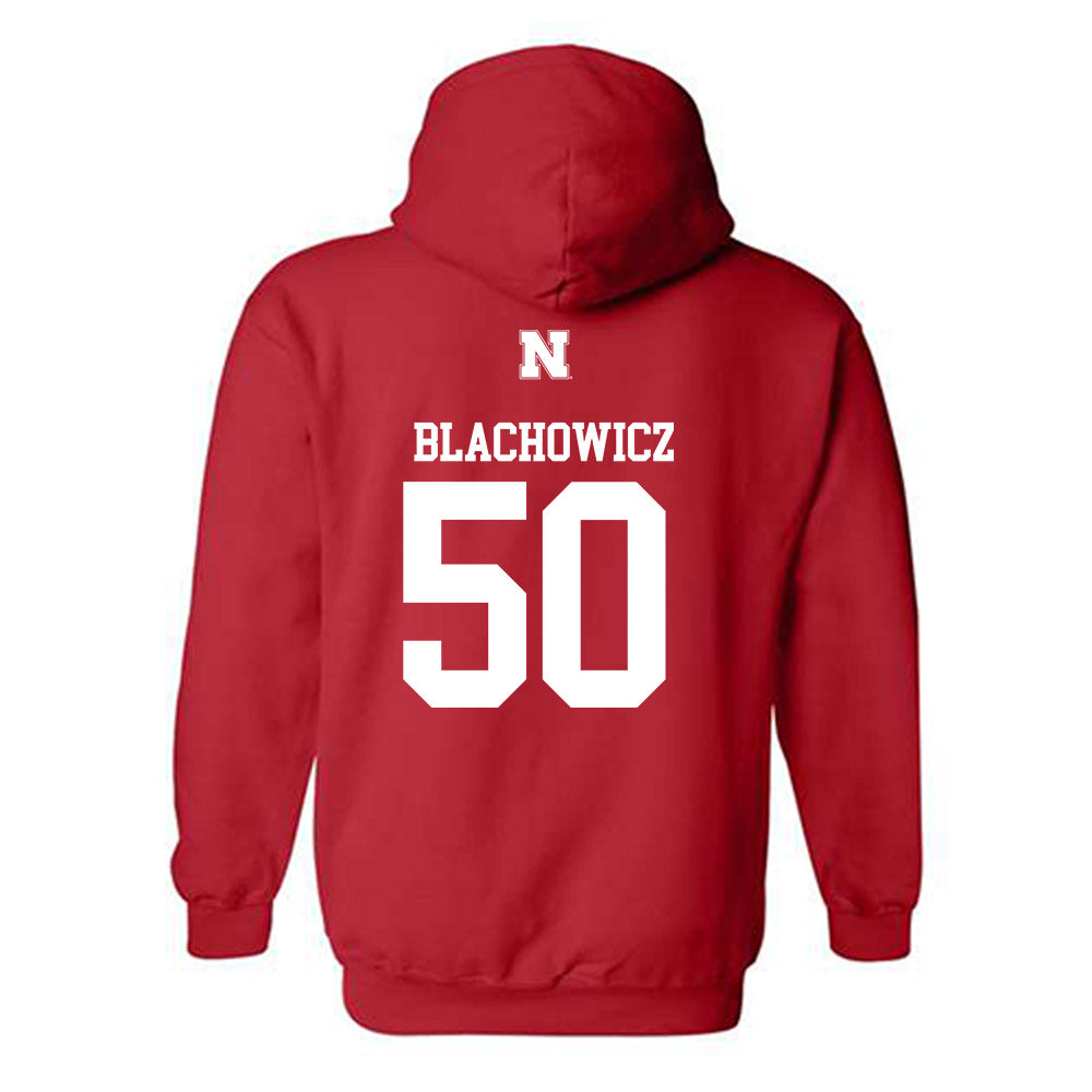 Nebraska - NCAA Baseball : Gavin Blachowicz - Generic Shersey Hooded Sweatshirt-1