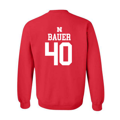 Nebraska - NCAA Football : Rowdy Bauer - Generic Shersey Crewneck Sweatshirt