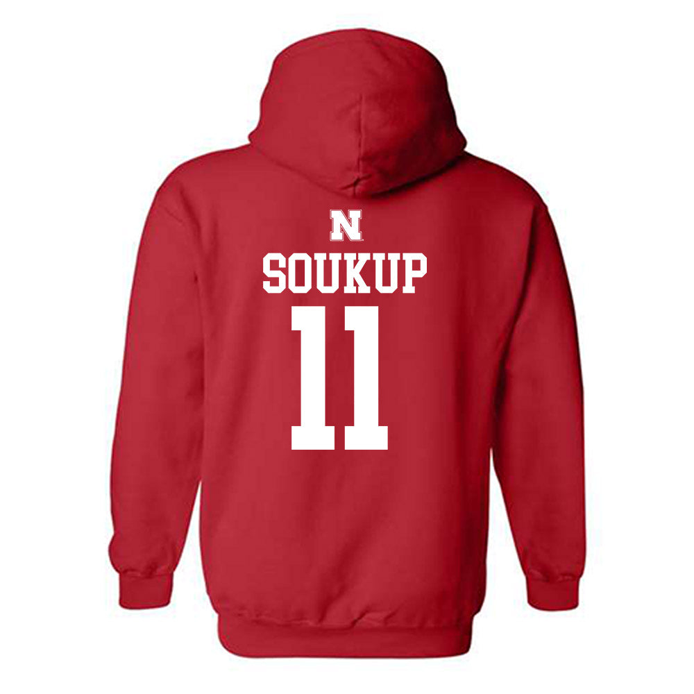 Nebraska - NCAA Football : Bode Soukup - Generic Shersey Hooded Sweatshirt-1