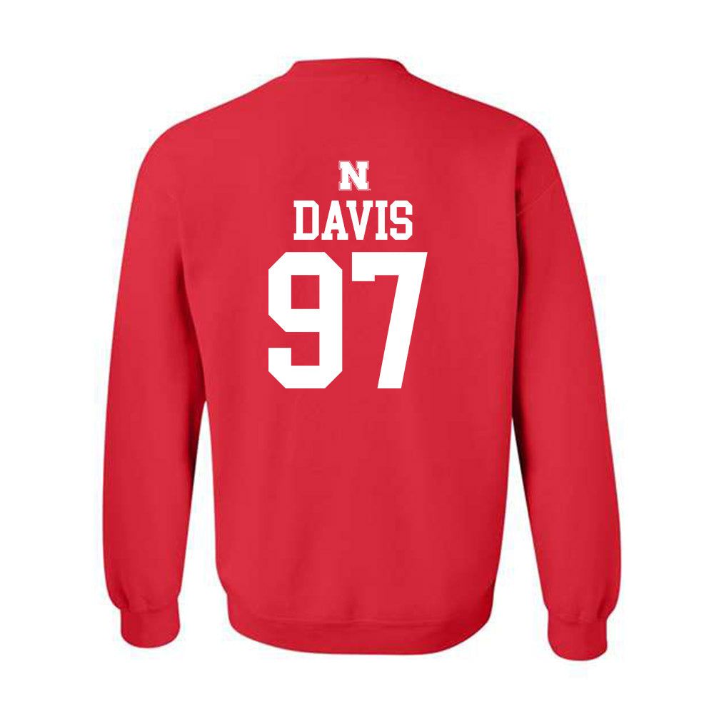 Nebraska - NCAA Football : Keona Davis - Generic Shersey Crewneck Sweatshirt-1