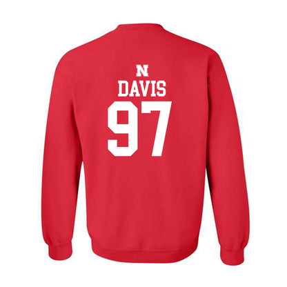 Nebraska - NCAA Football : Keona Davis - Generic Shersey Crewneck Sweatshirt-1