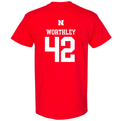 Nebraska - NCAA Baseball : Jalen Worthley - T-Shirt